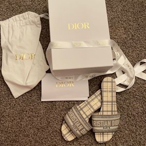 Christian Dior Dway Embroidered Slides